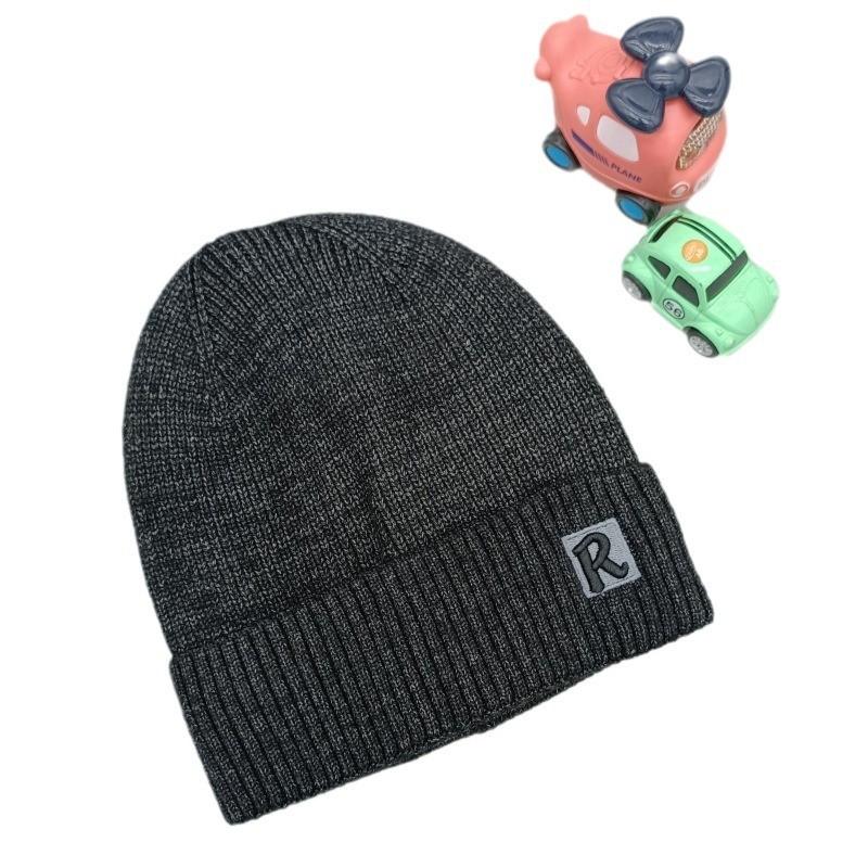 Letter R Printing Knitted Hat Solid Color Beanie Caps Windproof Gifts Fashion
