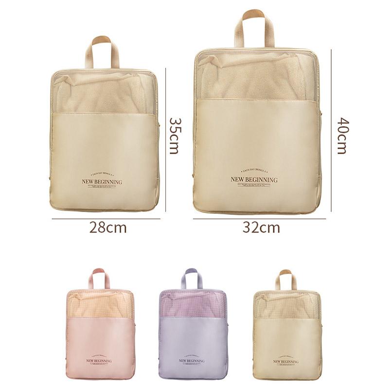 Travel Compression Packing Cubes Waterproof Nylon Bags for Suitcase, Underwear Organizer & Clothes Storage Vacation Essentials