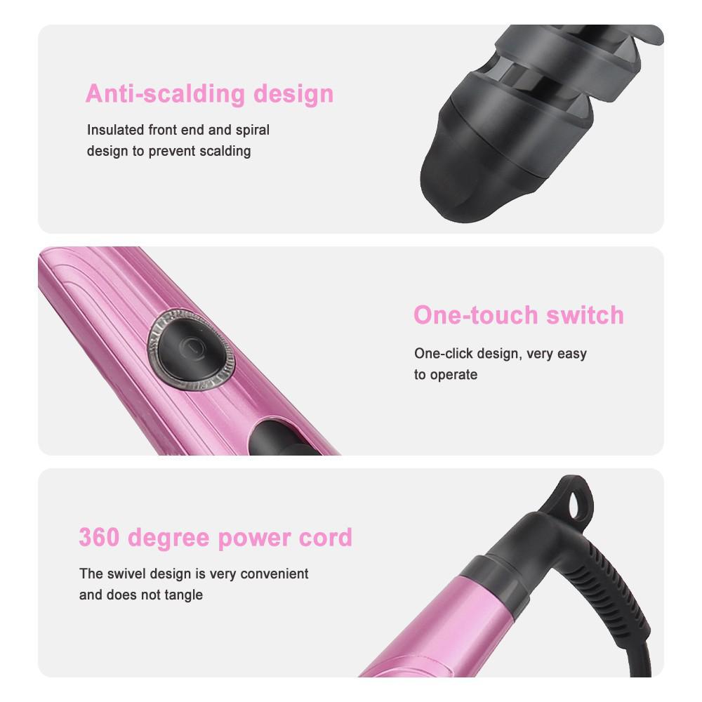 Ceramic Automatic Curling Iron with Negative Ion Technology - Water Ripple & Big Wave Styles