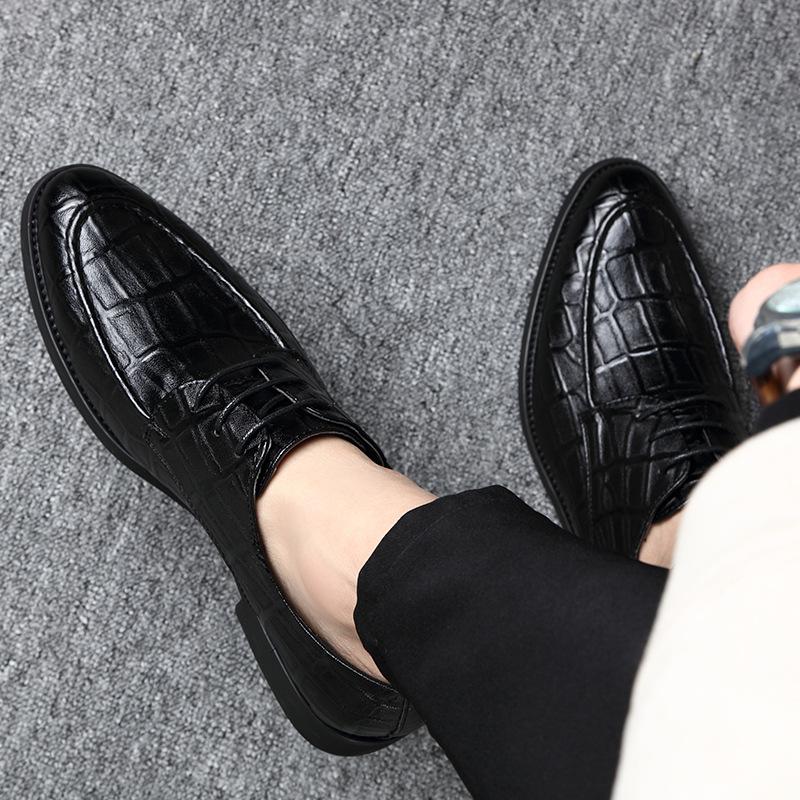 Модные мужские оксфорды кожаные туфли красивые удобные мужские деловые нежные свадебные — фото 3