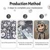 Stretched Frame Pearl Art Kit Cute Monkey Pattern DIY Sparkling Bead Canvas Relaxing Hobby Gift for Handicraft Enthusiasts Home Decor Art