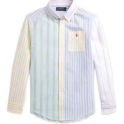 Polo Striped Collar Button-Down Long Sleeve Shirt Kids Shirts Multi-color 323902139-001