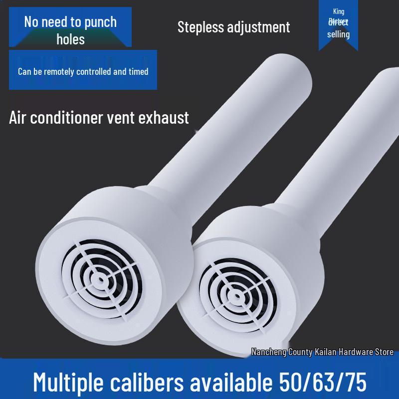 Ventilator de evacuare mini casnic pentru găuri de aer condiționat (75/63/50) - Ideal pentru Dormitoare Mici