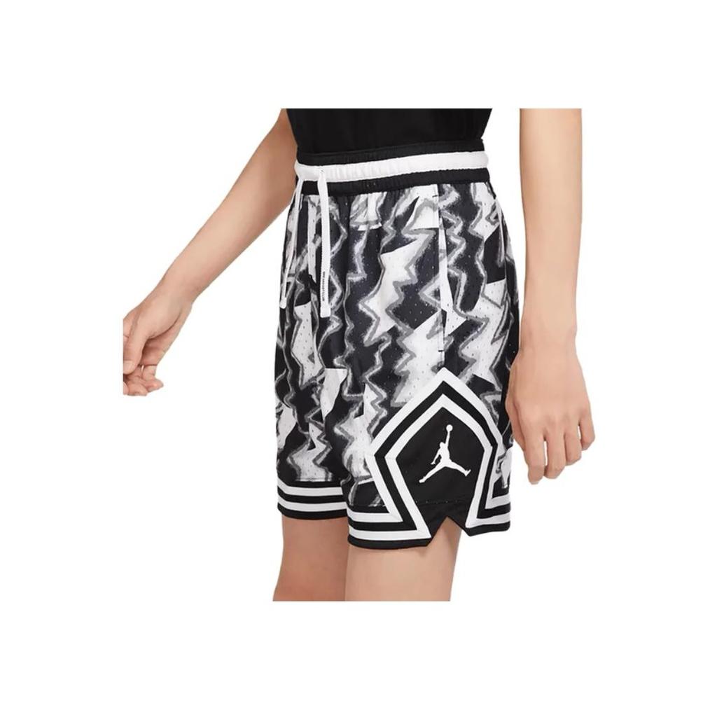 Jordan Tie-Dye Print Breathable Loose Basketball Shorts Men Bottoms Black DQ7335-100