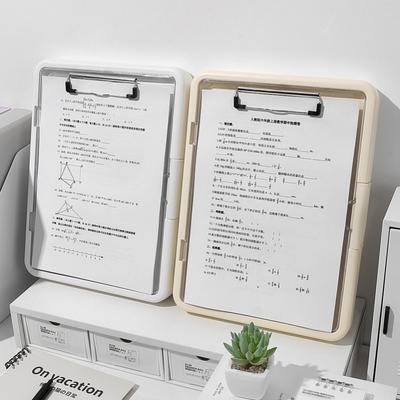 A4 Multi Function Student Folder Exam File Organizer with Clip Office Document Holder School Supplies Paper Board Storage