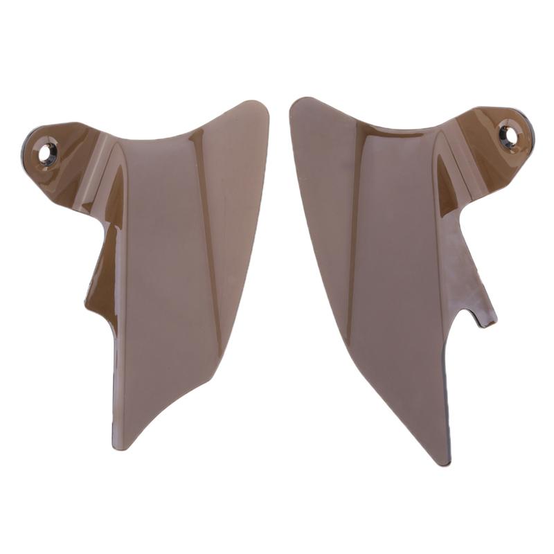 2pcs Chrome Reflective Saddle Shield Air Heat Deflector Trim