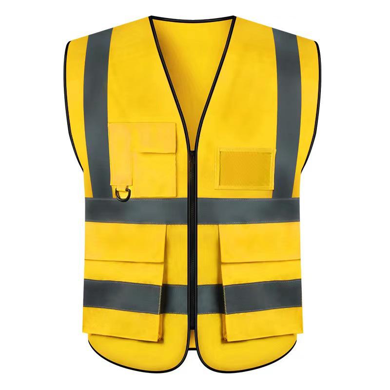 Fluorescent Reflective Safety Vest for Construction and Road Workers