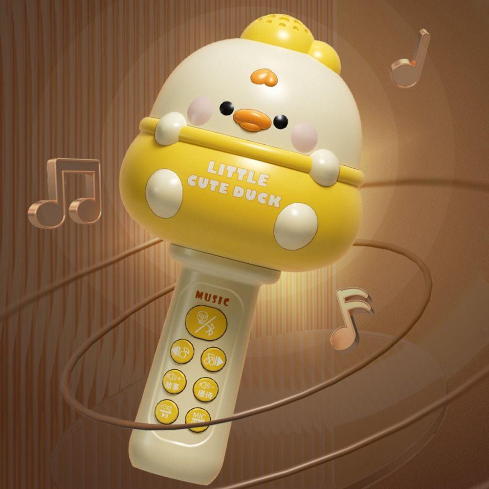 Music Cartoon Microphone Toy Cute Kid Singing Mic Creative Children Wireless Microphone  Home Use
