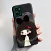 Custodia Nera Per Nokia HMD Pulse Pro/ HMD Pulse/HMD Pulse Plus Antigraffio Morbida Gelatina Custodia Gatto Nero Su Nuvole Rosa