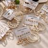 Gold-Pearl Punk Hoop Earrings Set for Women