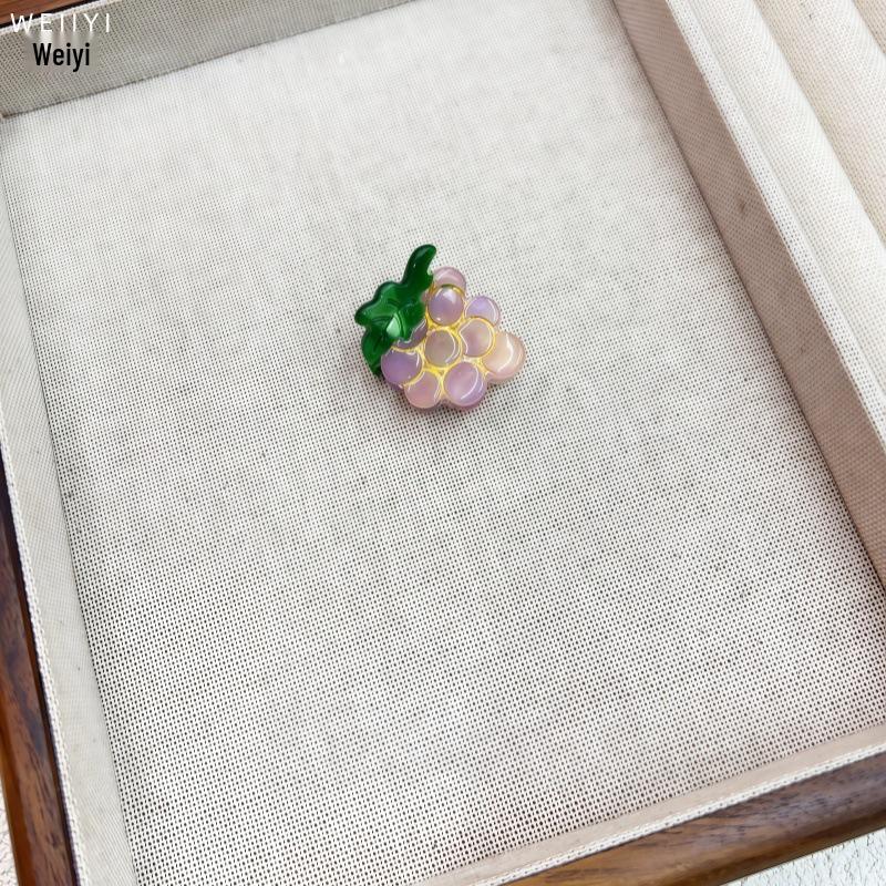 Wei Yi Jewelry Acetate Fruit Series Hair Claw Clip - Cute Small Size, High-End Hair Accessory for Flyaway Bangs
