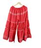 @  Cotton Palazzo Red Colour With Golden Lines Free Size  For Women MJ-270-60%OFF