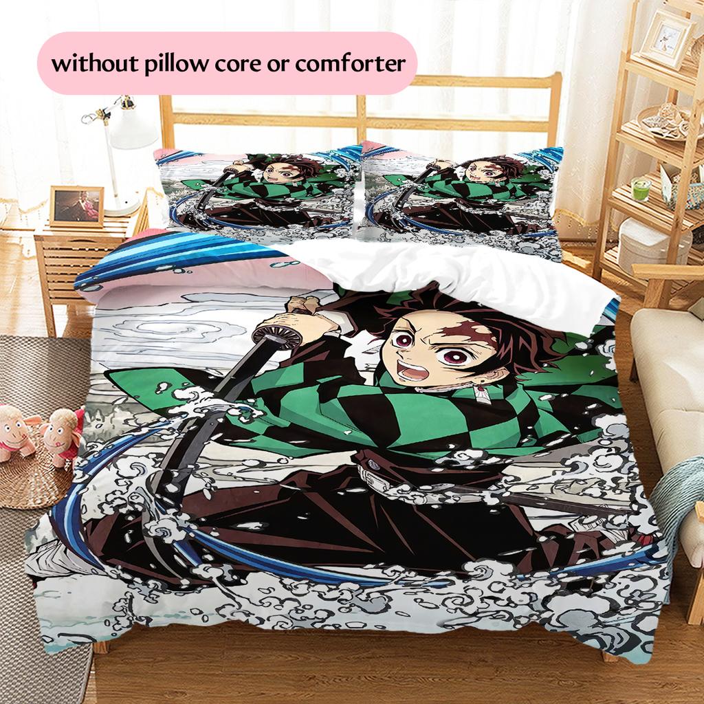 Demon Slayer Main Quest Bedding Set Duvet Cover Pillowcase No Filler, Soft Home Bedroom Decor, Perfect Gift for Fans.chl