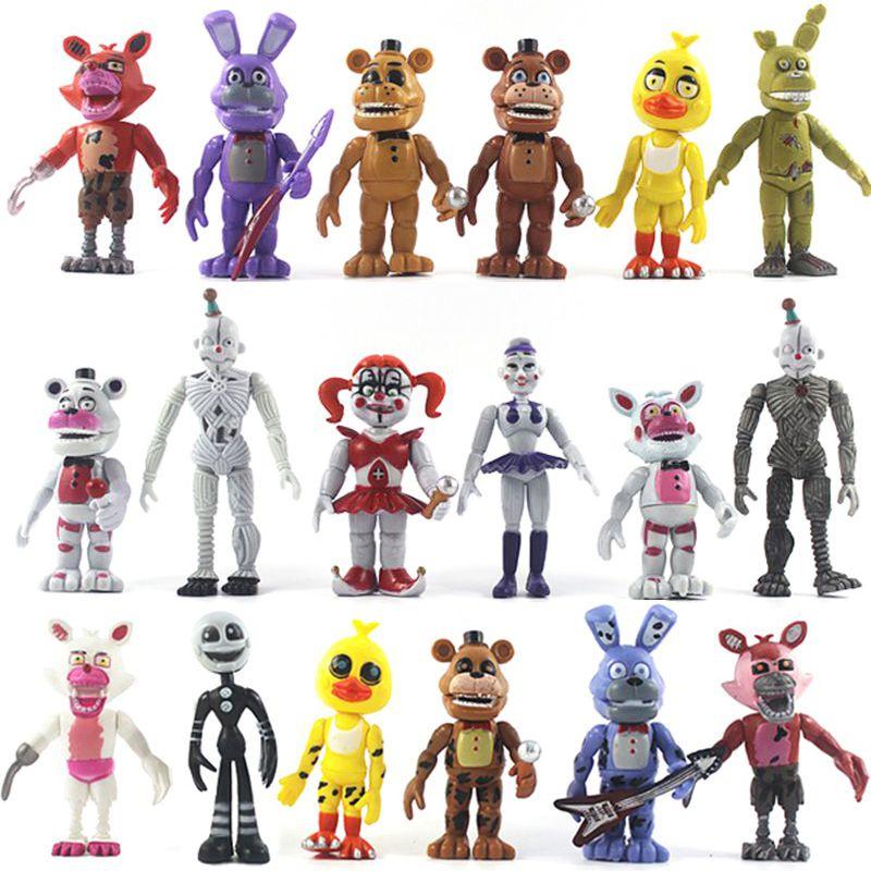Five Fnaf 6pcs Nights At Freddys Action Figures Mini Figurines Gift Fans