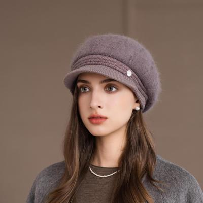 Hats for The Elderly Winter Woolen Hats  Old Ladies  Grandmothers  Elderly Mothers' Hats  Cold Proof Hats  Rabbit Fur Warm Knitted Hats