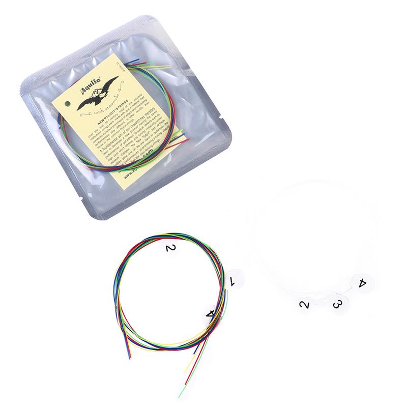4 Pcs Ukulele Guitar String Set Colorful Nylon Strings For 21/23/26 Inch Ukulele Guitar Accesories