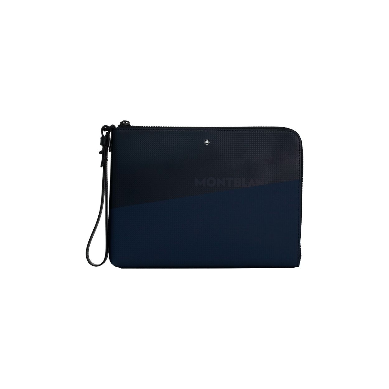 

Montblanc Color Block Clutch Bag Men Bags Blue 128610 Basic Set (Bag+Dust Bag)