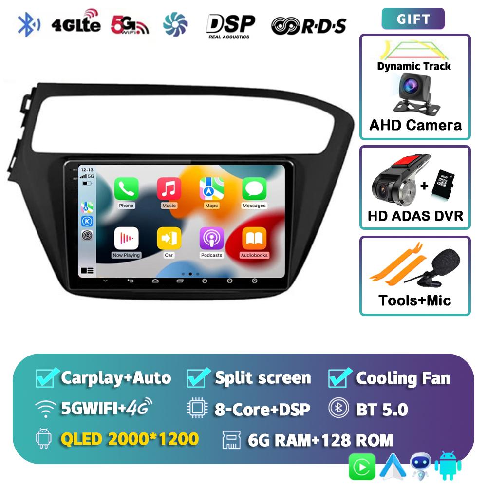Android 14 Carplay Auto Car Radio For Hyundai I20 2018 2019 GPS Multimedia Player  Stereo Video Head Unit 360 Camera 4G+WiFi DSP