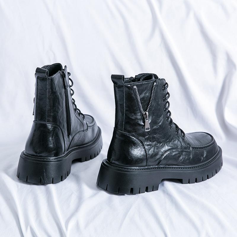 Herbst und Winter Martin Stiefel Herren High-Top Workboots Retro Plateau Britischer Stil Vielseitige Lokomotiv-Ritter Kurzstiefel Herren