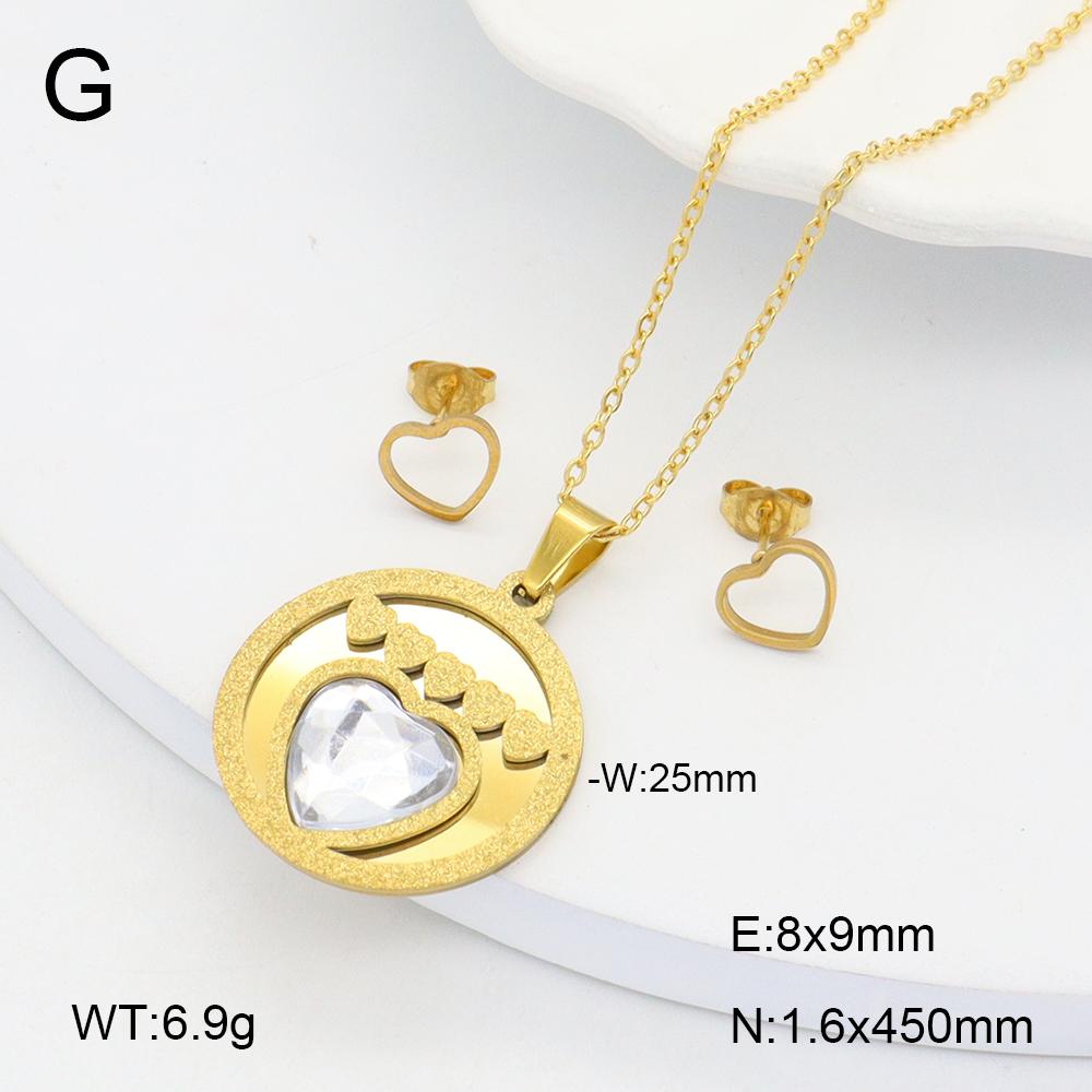 Stainless Steel Gold Flower Set Women 4pcs Necklace Earrings Bracelet Ring Cubic Zirconia Luxury Wedding Party Anniversary Gift