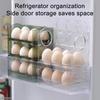 Three-Tier Egg Organizer for Fridge Egg Storage Box with Date Indicator Egg Rack Holds 30 Eggs or 18 Eggs for Refrigerator