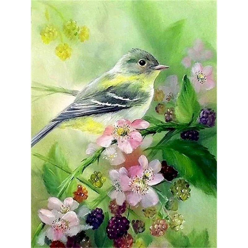 GATYZTORY Malen nach Zahlen für Erwachsene Spatzenvogel Tier Einzigartige Geschenke Ölfarbe Malerei auf Leinwand Gerahmte Wandkunst Handwerk