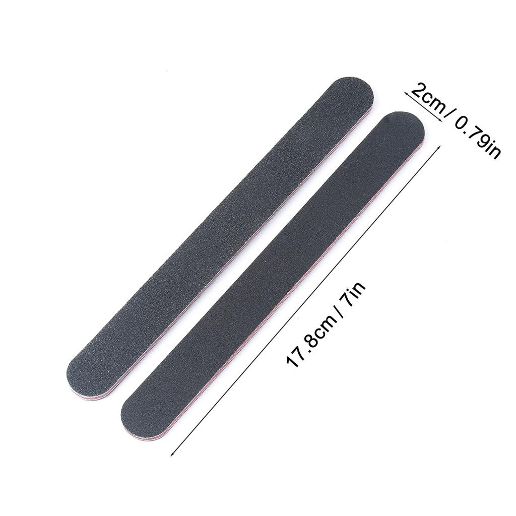 10Pcs Double Sided EVA+Red Abrasive Particles Nail File Natural Gel Nails Professional Manicure Tool