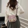 Sweet Contrasting Small Square Bag, New Women's Bag, Fresh Harajuku Messenger Bag, Nylon Cloth.