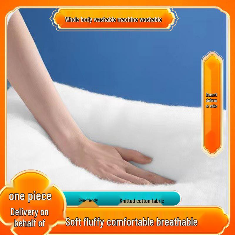 High Neck Support Pillow - Comfortable, Non-Collapsing, Non-Deforming Pillow Pair for Home or Hotel Use.