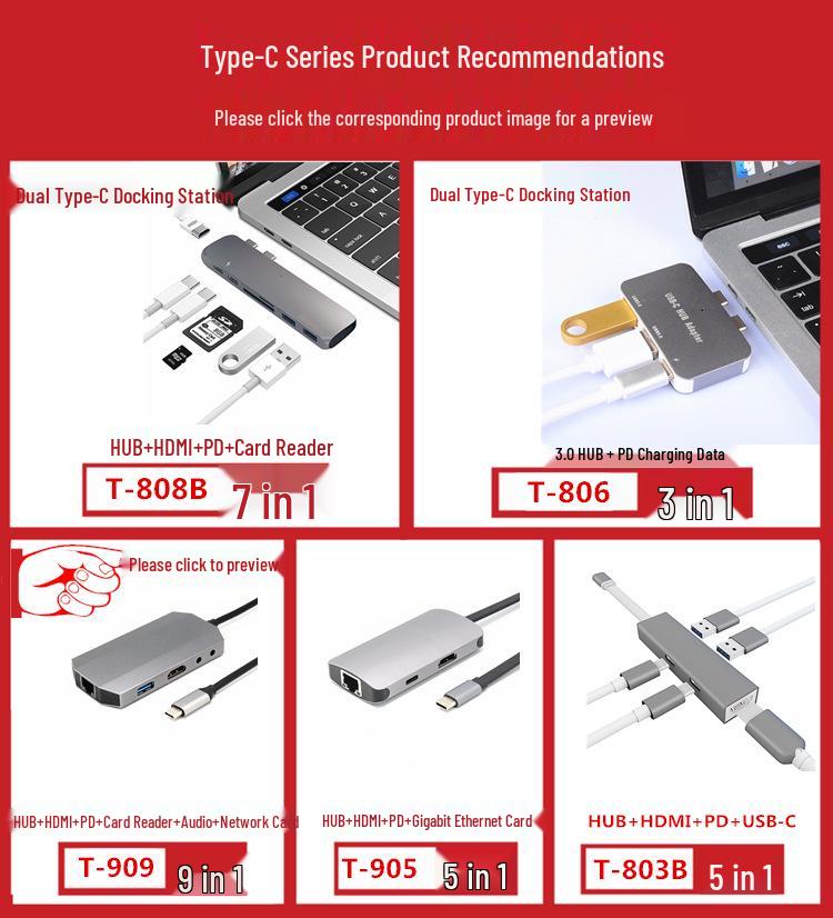 USB 3.0 Desk Hub with SD/TF Card Reader for Office Desktop