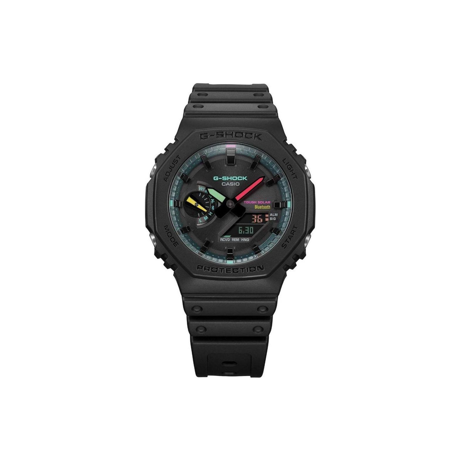 

CASIO Unisex Liquid Crystal/Analog Dual Display Series Black Watch GA-B2100MF-1APR- Black Regular Watch Box