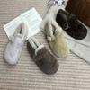 2025 Autumn and Winter New Lamb Wool All-inclusive Lazy One-pedal Plush Single Shoes Thick-soled Plush Cotton Shoes