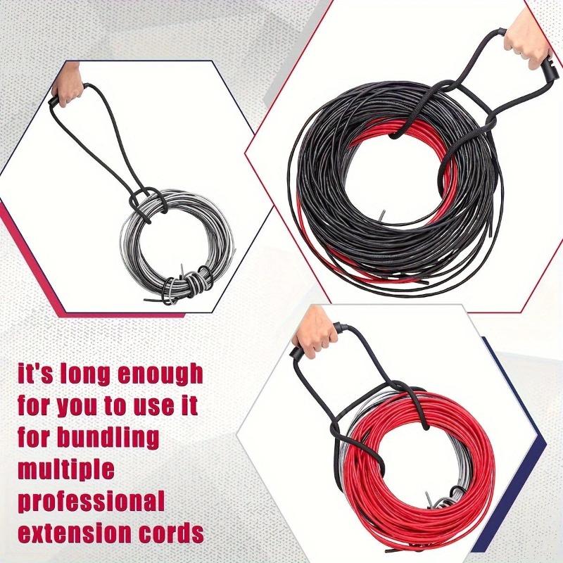 Storage Strap Heavy-Duty Hook and Loop Cord Carrying Strap, Hanger, and Organizer with Handle for Pool Hoses Garden Hoses Cables