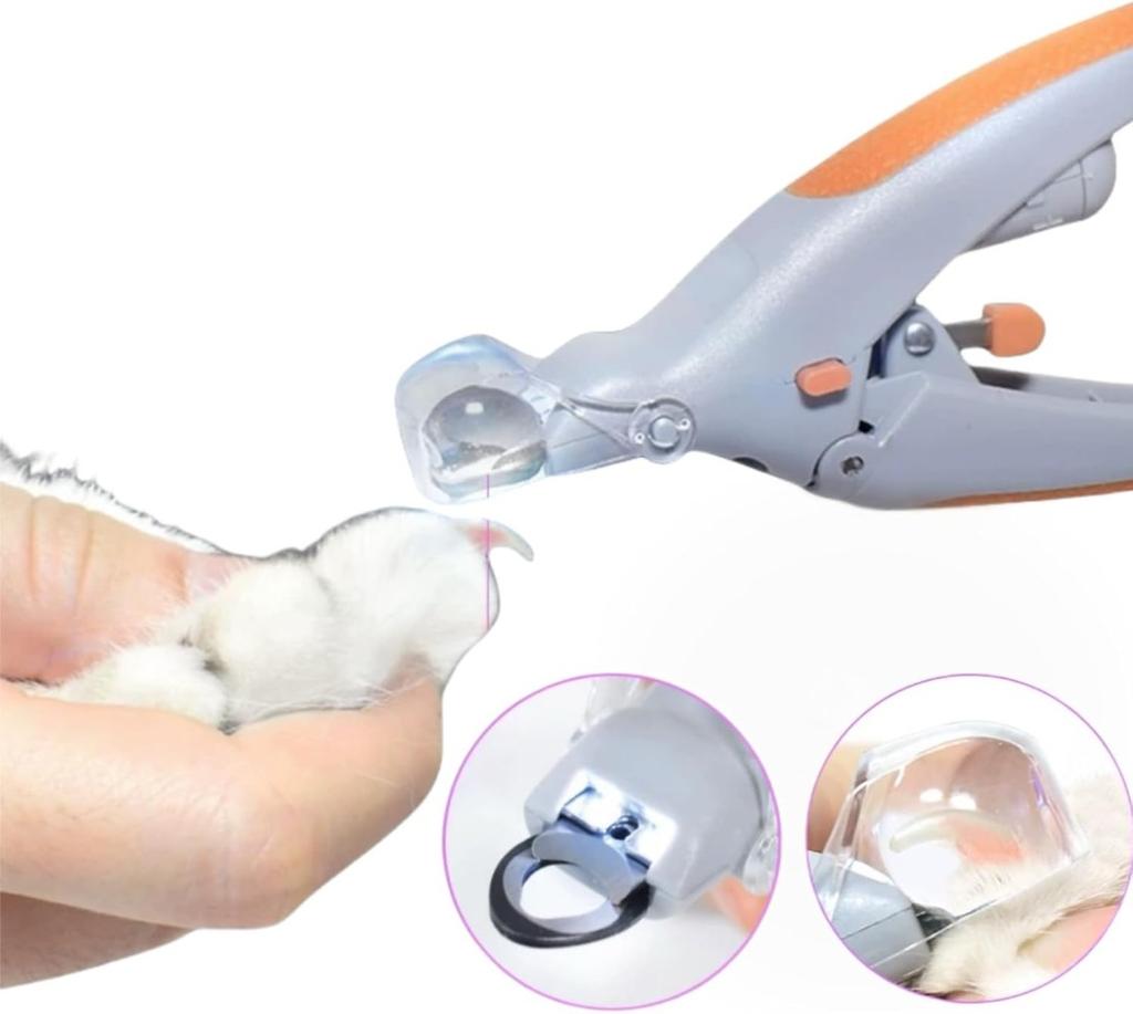 LED Light Pet Nail Clipper with Amplification Function Dog Cat Special Nail Trimmer Tool Pet Grooming Cleaning Supplies