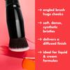 Angled Liquid Blush Brush Seamless Blending Cream and Liquid Blush Vegan Cruelty-Free Synthetic Brush Soft Dense Bristles