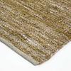 Ochre Braided Leather Rug 120x170