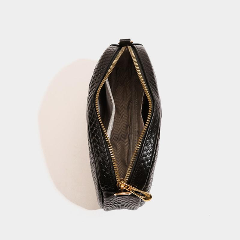 One-shoulder Messenger Women's Bag Crocodile Pattern First Layer Cowhide