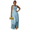 Women's Elegant Tassel Party Dress Solid Color Bodycon Midi Dress Fringe Cocktail Evening Gown