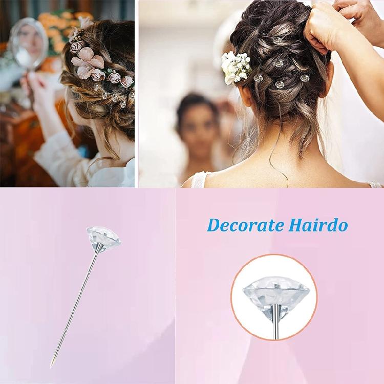 100 Stück Positionierungsnadeln Stecknadeln Kristall für Hochzeits Schmuck DIY Dekoration