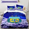 Argentina Football Club Printed Pattern Duvet Cover Set – Includes 1 Duvet Cover and 2 Matching Pillowcases Bedroom Decor Christmas Gifts