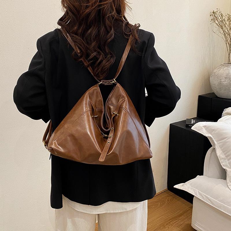 Maillard retro backpack large capacity autumn and winter new tote bag commuter leisure backpack one pack three uses