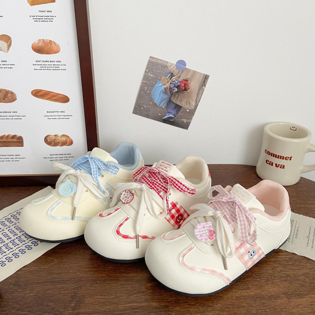 Women's bow board shoes 2025 Dexun new versatile spring shoes platform white shoes trendy casual and cute