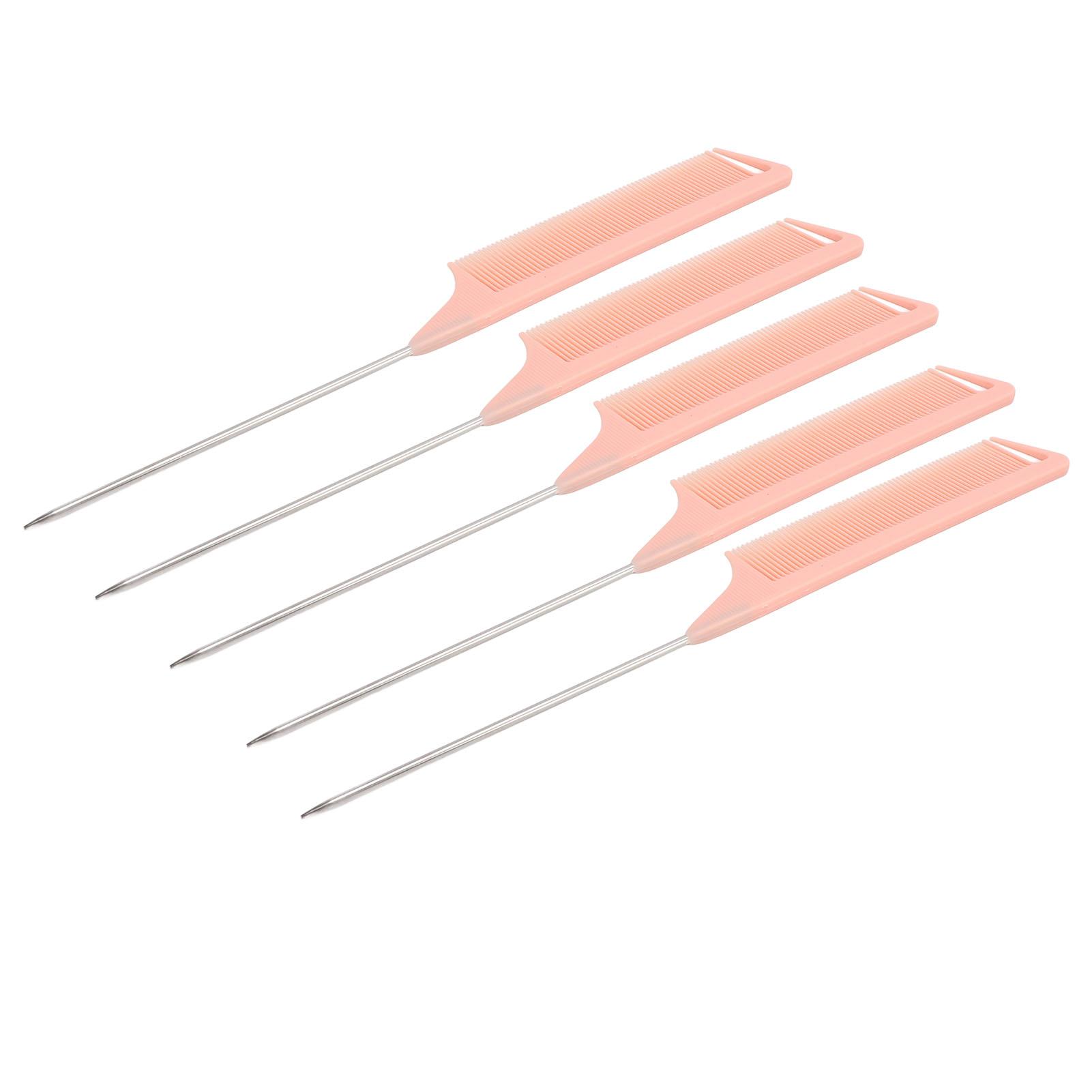 

20 шт. расческа для крысиного хвоста, пластиковая расческа из углеродного волокна, профессиональная расческа для укладки волос со стальными штифтами