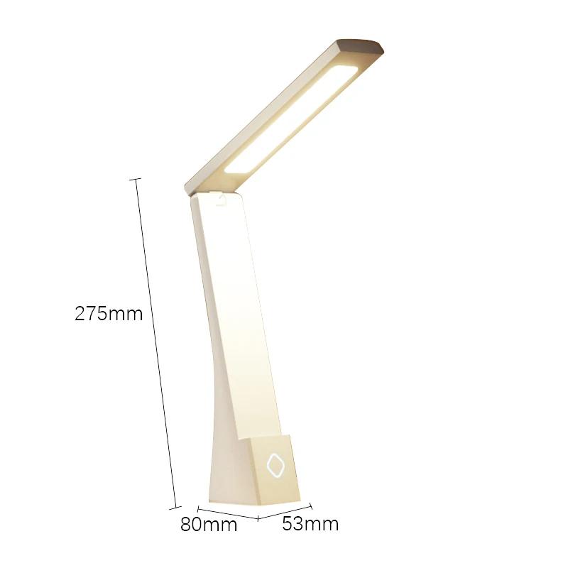 LED Desk Lamp Charging And Plugging Foldable Table Lights Eye Protection Learning Desk Lamp Bedroom Bedside Desk LightingFixture