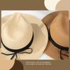 Summer Outdoor Sun Hat Western Denim Straw Hat Seaside Vacation Beach Hat Sun Protection Panama Hat