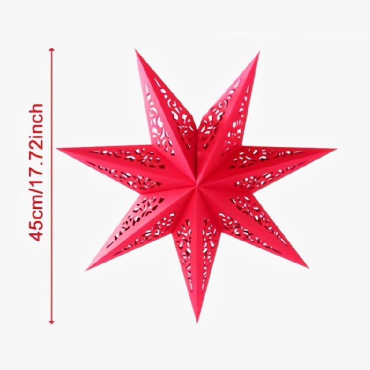 Decorative Paper Star Lanterns Light Cover Lampshade Easy Assembly Enhances Christmas Birthdays Celebration Atmospheres