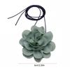 Stoffblumen Choker Halskette Einzigartige Blumen Schlüsselbeinkette Stoffmaterial Geeignet für Hochzeiten Geburtstage und Partys