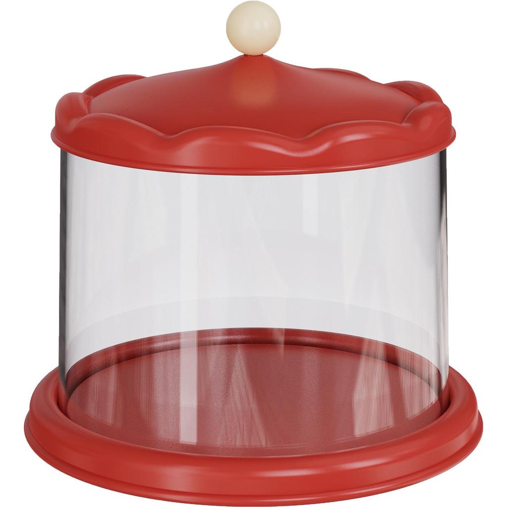 Rotating Cute Particle Display Case: Transparent PET Figurine Storage Rack