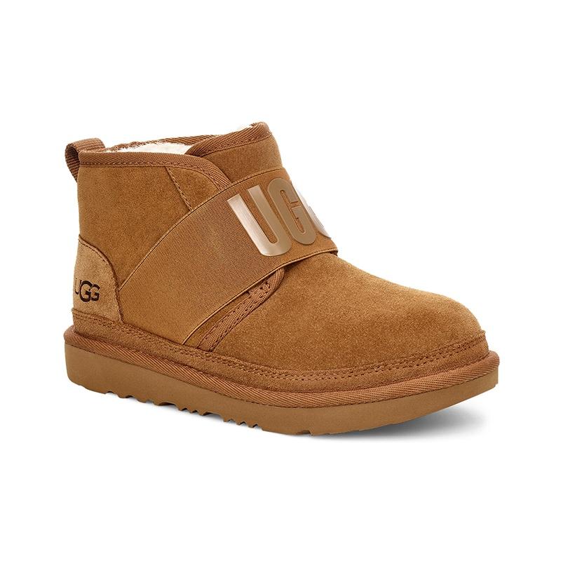 UGG Youth Neumel Sheepskin Comfortable Casual Short Snow Boots Kids boots Chestnut-Brown 1110703K-CHE