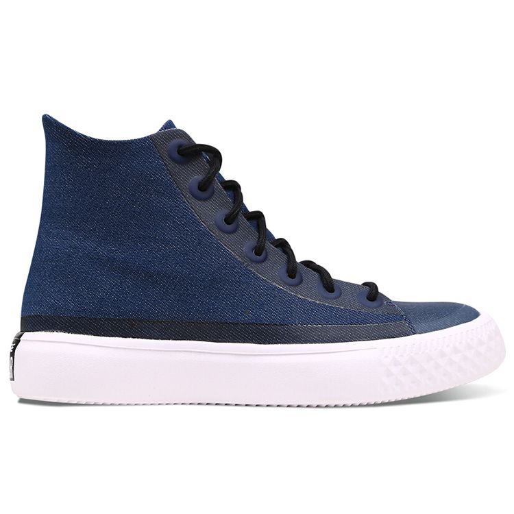 Converse Comfortable Versatile High-Top Skate Shoes Unisex Sneakers Blue Black 158841C